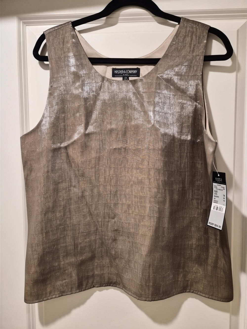 Metallic Taupe Sleeveless Camisole